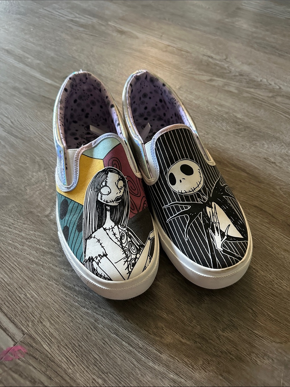 Burton Slip-On Sneakers with Black & Purple Nightmare Design